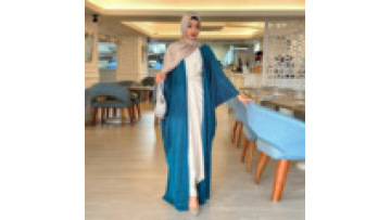 Best Abaya Women Muslim Dress Turkey 2023 Hijab O-neck Long Sleeve Material Solid Color Clothes Women Muslim1