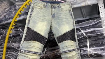New Hot Sale High Street Custom Casual Baggy Black Blue Pants Designer High Quality Stacked Men's Jeans1