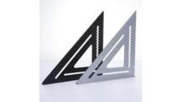 Wholesale Triangle Ruler Black Aluminum Alloy High Precision Length Angle Measuring Tool1
