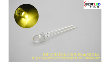 PC Yellow-green LED5mm LED Bullet Top Package