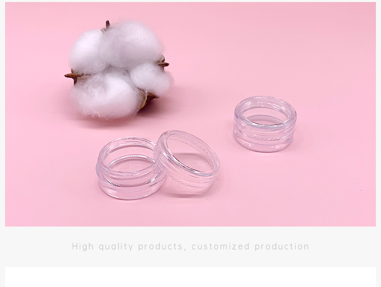 Hot sale cosmetic mini 3g PS transparent travel jar face cream jar eye cream container