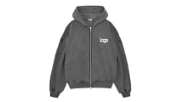 Vintage Acid Washed Hoodie Custom your own Logo Blank double zipper Oversized Pocket  Cotton  Pullover1