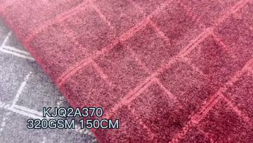 2022  Knitted 100 Polyester wholesale check textiles Materials knit Jacquard dress brushed fabric for winter garment1