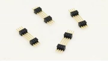 1.27mm Pitch Pin Header Connector Single Row Straight Dual Plastic SQ0.4mm H5.0mm 1*4P