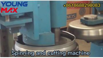 Spinning and cutting machine