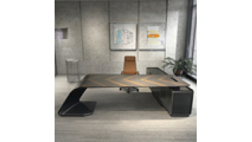 Modern Walnut Wood Finish Customizable Home Office Furniture Modular  CEO Office Desk1