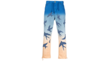 Custom Digital Print Straight Leg Denim Jeans for Men Mens Heavy Cotton Twill Pants1