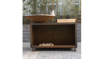 Garden Corten Steel BBQ