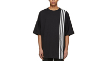 New Arrival OEM Streetwear Oversize Men O-neck Stripes Casual T-Shirt1