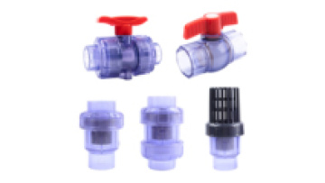 Transparent UPVC Single Double Union Ball Valve Check Foot Valve for Industrial1