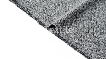 100% Polyester Boucle Tweed Gray Black Knit fabric
