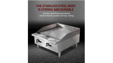Built-in stainless steel restaurant griddle