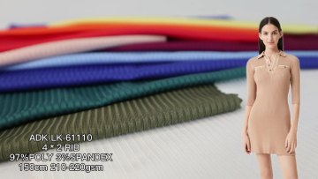 Factory price textiles high quality wholesale knitting polyester spandex wide rib stretch jersey ribbing  fabric for clothing1