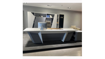 Luxury Executive Lacquered White Wood Spacious Table Top Modular Desk With LED Director Office Desk Office Desk1