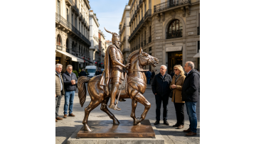 Bronze_Equestrian_Statue_Street_Scene