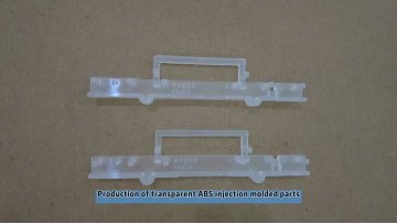 Production of transparent ABS injection molded par