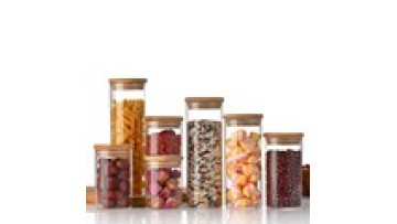 Various Sizes Wide Mouth Airtight High Borosilicate Glass Storage Jar with Bamboo Lid1