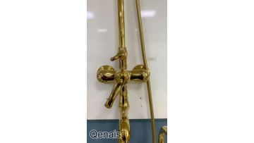 Bathroom Rain Shower Set Hand Shower Gold