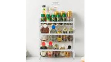 Three-Layer Iron Condiment Rack with Flexible Design 35x18.3x37cm for Kitchen Living Room & Bathroom Tableware & Food Storage1