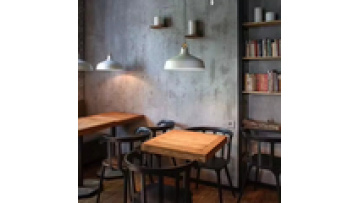 New trend fashion modern commercial   furniture coffee shop wood and metal restaurant  kitchen dining table1