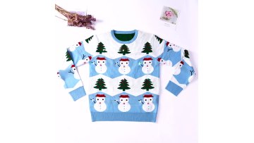 Hot selling European and American style fashion Long sleeve knitted Christmas sweater with lights1