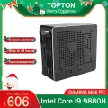 2 Lans Mini PC Intel Core i9 9880H 8 Cores 16 Threads Gaming Desktop Computer 2*DDR4 2*M.2 NVMe Win10 Pro 4K HTPC HDMI DP Type-C