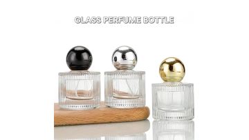 40ml Stripe Round Glass Perfume Bottle
