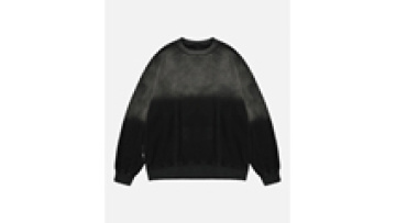 Wholesale Men's Hoodies Sweatshirts Plus Size Vintage Acid Washing Crewneck Cotton Sweatshirt1