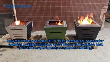 Powder coating combustion