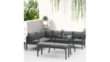 Free sample Hot sale High density sponge Waterproof  Aluminum alloy Hotel Patio Outdoor Garden sofa1