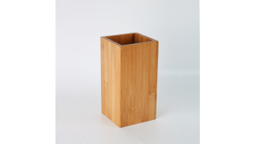 Simple Design Natural Bamboo Cookwares Storage Cutlery Organizer Utensils Holder1