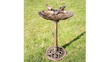 28 Inch Height Double Birds Garden Bird Bath