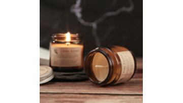 250g 4oz 8oz 16oz Amber Clear Luxury Empty Straight Sided Glass Candle Jar with Aluminum Metal Lids1