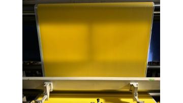 LIVITE 420g yellow PVC coated fabric bag materials is in production.