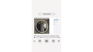 Crcle bathroom decor hanging wall mirror