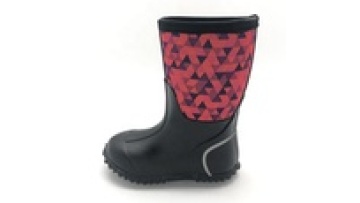 Confortable Kids Waterproof Rain Boots Of Neoprene Lining1