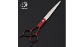 FIRELION 7.0 Inch Red Straight Pet Cutting Shears for Dog Grooming1