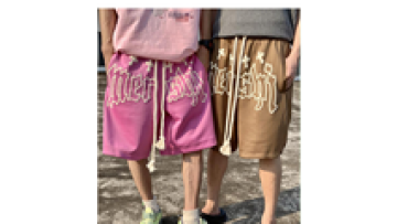 High Quality Streetwear 3D puff Print  Embroidery High Waist street wear shorts for men Custom Logo Casual Shorts1