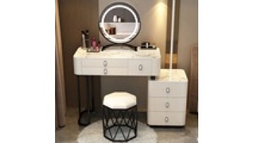 wholesale Bedroom Furniture Led Light White Color Optional Storage Dresser Makeup Vanity Dressing Table With LED1