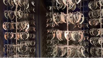 pvd coating finished products into the chamber