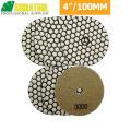 SHDIATOOL 7pcs 4"/100mm Diamond Dry Polishing Pad Grit#3000 Sanding Disk Flexible Granite Marble Ceramic Artificial Stone Polish