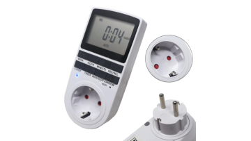 Electronic timer with 24hr, Digital Timer Plug Socket, Electrical Time Plug with 10 ON-Off Programs and Random Mode for Indoor Lights, Christmas Lights and Home Appliances