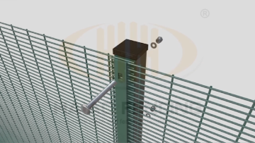 High security 358 security fence, pvc coated clearvu anti climb fence1