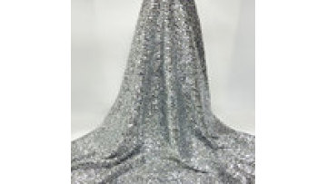 2024 nigeria lace fabric sequin emerald green lace fabric pleated fabric for dresses1