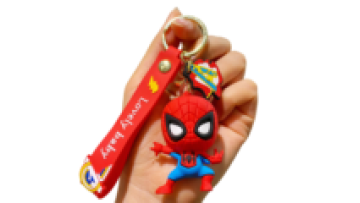 Wholesale Factory: 13 Designs of Cartoon Iron Man, Spider-Man Action Figures, and Avengers Key Rings & Pendants1