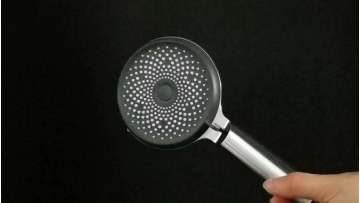 3 Settings Galaxy Matte Black Face Design Chrome Handheld Showerhead Soft Water Flow Shower Head1