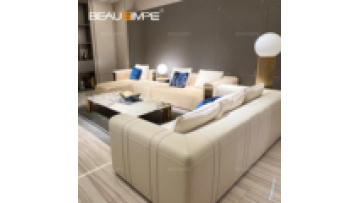 Italian Luxury Corner Frosted Leather Sofa Chaise Longue Modern Style Modular Design Home Villa Living Room Furniture Sofa1