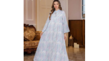 Fancy Embossed Abaya Dubai Muslim Floral Jalabiya Elegant Printed Long Gown Robe for Ramadan1