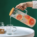Glass Water Pot Cold Water Bottle Handle Water Kettle Transparent Heat Resistant Juice Teapot Pitcher Water Jug Kettle 1.2L 1.5L