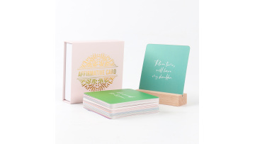 Affirmative Card With Gold Stamping Magnetic Box